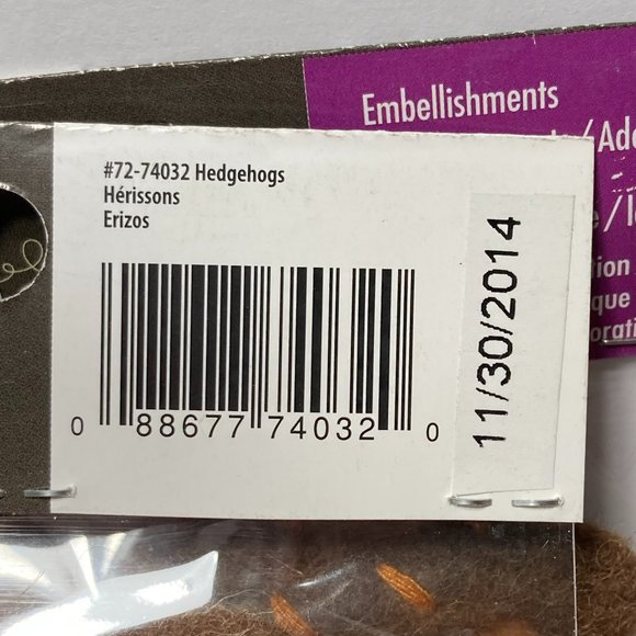 Hedgehog Felt Embellishments 100% Wool Needle Felting Crafts - Picture 8 of 13